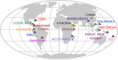 Countries for the El Nino Study